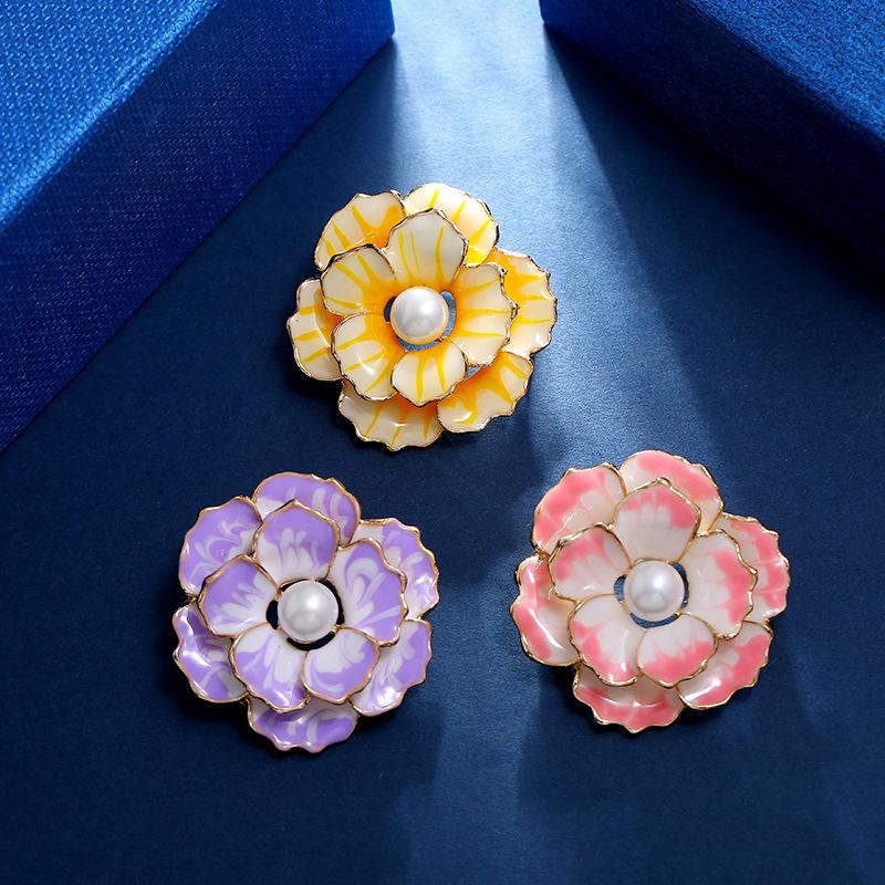 Fashionable Accessories: Peony Flower, Atmospheric Anti-exposure, High-end Accessories, Oil-drip Brooch