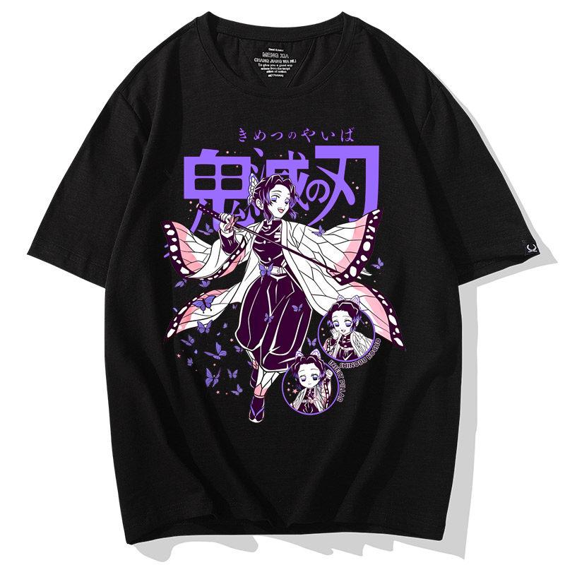 

2026 Demon Slayer Blade Tshirt for Men and Women Anime Pillar Jigu Peripheral Clothes Childrens Short Sleeves Summer 4XL
