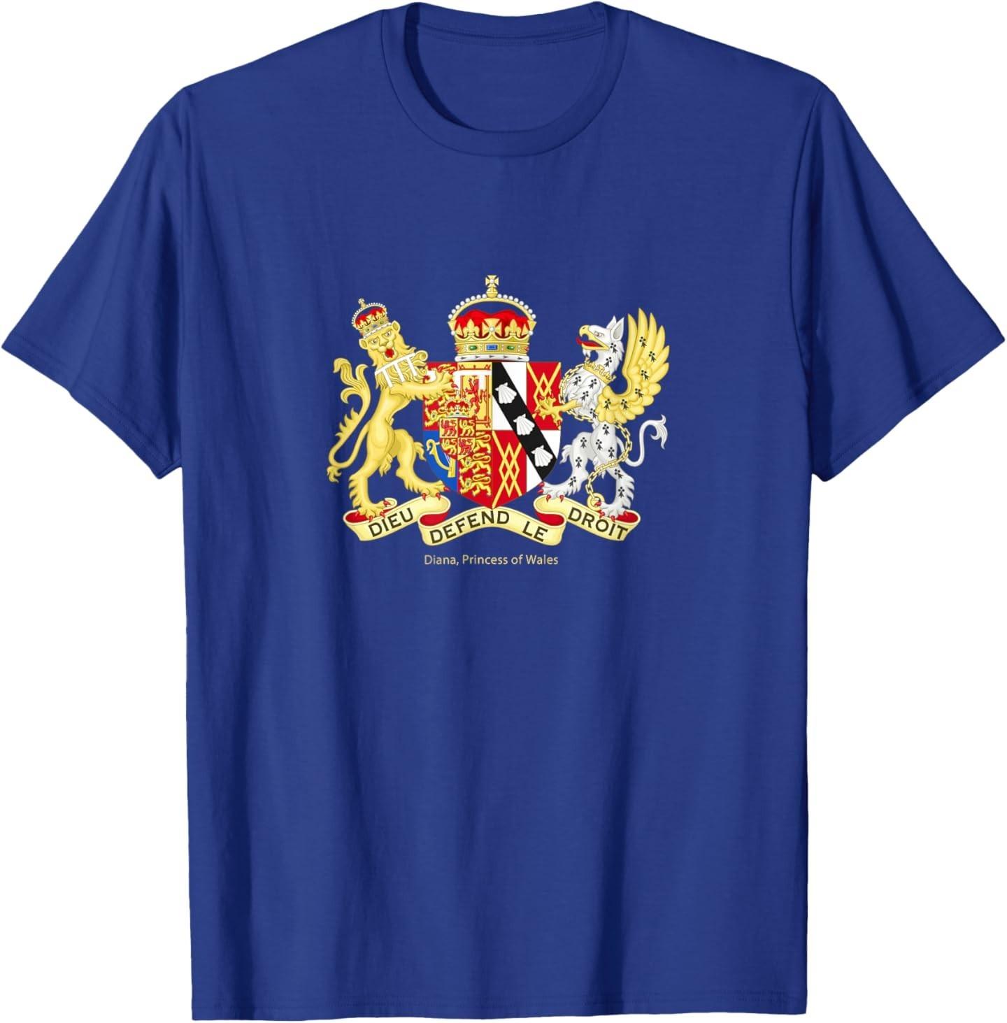 Diana Princess of Wales Royal Coat of Arms Princess Diana T-Shirt S разноцветный