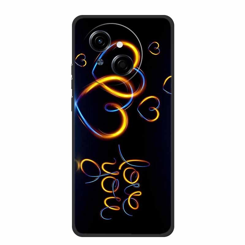 For Tecno Spark 40C Phone Case 6.67" Fashion Photos Black Silicone Soft TPU Case For Tecno Spark 40C Back Cover Cases 40 C Coque
