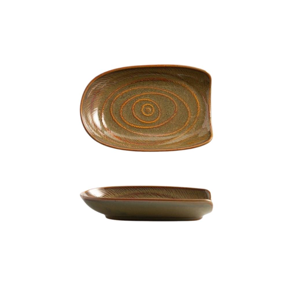 

Vintage Teaspoon Tray Decorative Dessert Bowl Kitchenware Rack Soy Sauce Dish Sushi Bar коричневый