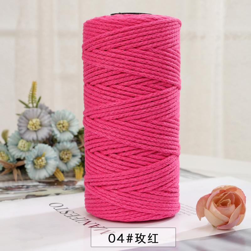 150g/150m 2mm Round Strand Hollow Yarn,European Hook Bag Core Diy Thread,Many Colors,Hand-knitted Crochet Matching Crocheting