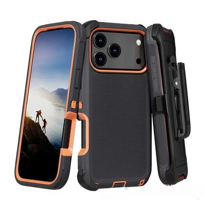 3 In 1 Military Armor Shockproof Phone Case For iPhone 17 Pro Max 17 Pro Air 16 15 14 13 Pro Max Otter Case Box Belt Clip Cover