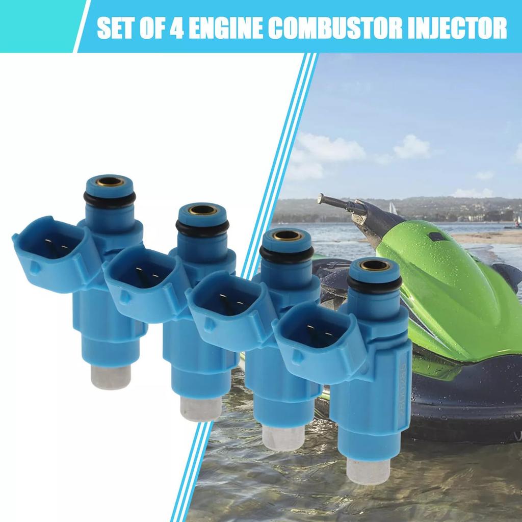 Replacement Car Fuel Injectors for Kawasaki Jet Ski STX STX ULTRA STX Pack of 4 12F, 15F, LX, 160, SX-R (49033-3707),