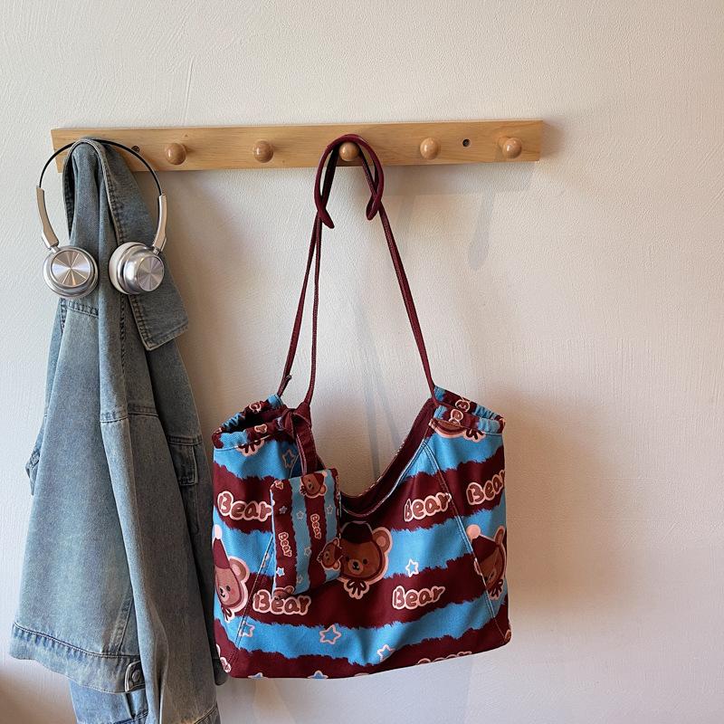 

Striped Hand-held Underarm Bag Summer Simple Large-capacity Single-shoulder Bag Fashionable Tote Bag