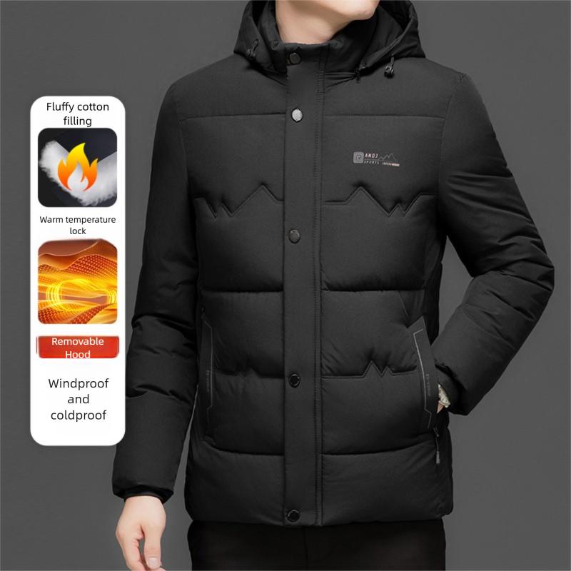 Winter Parka Thick Warm Men's Hooded Coat Puffer Jacket Men Thick Windproof Cotton Outwear Male Snow Cold-proof Padding Coat