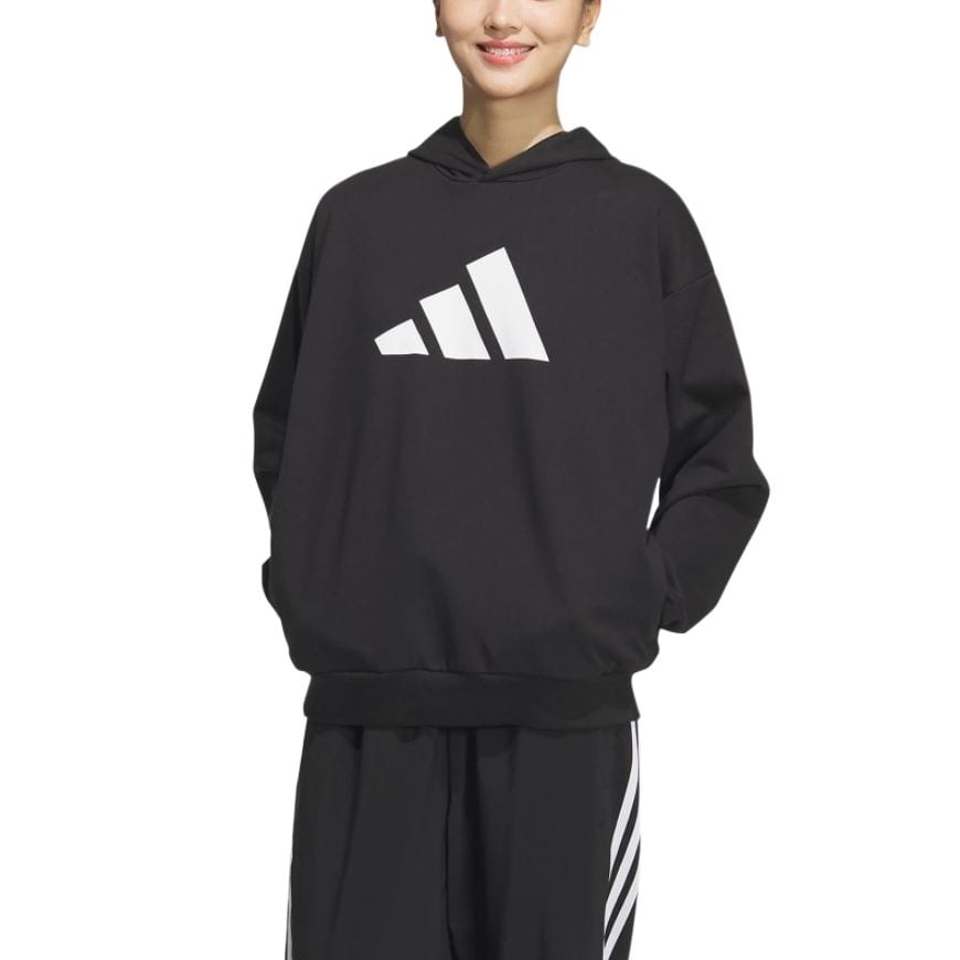 Adidas Sweatshirts Unisex Black Hooded Moderate Regular JN4857