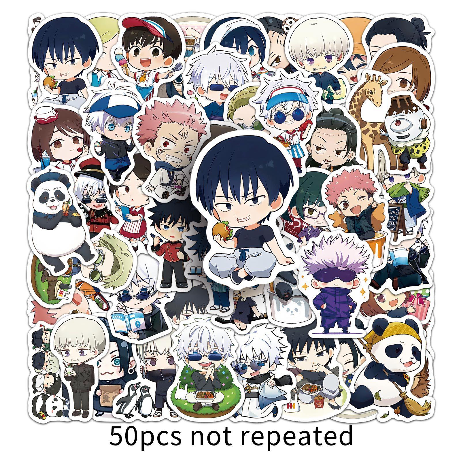 50 Q-version Incantations Back To War Cartoon Cute Day Diffuse Decorative Notebook Phone Stickers
