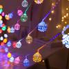 1PC LED Moroccan Ball String Lights Fairy Atmosphere Light Battery Powered For Home Bedroom Living Room Party Wedding Decor