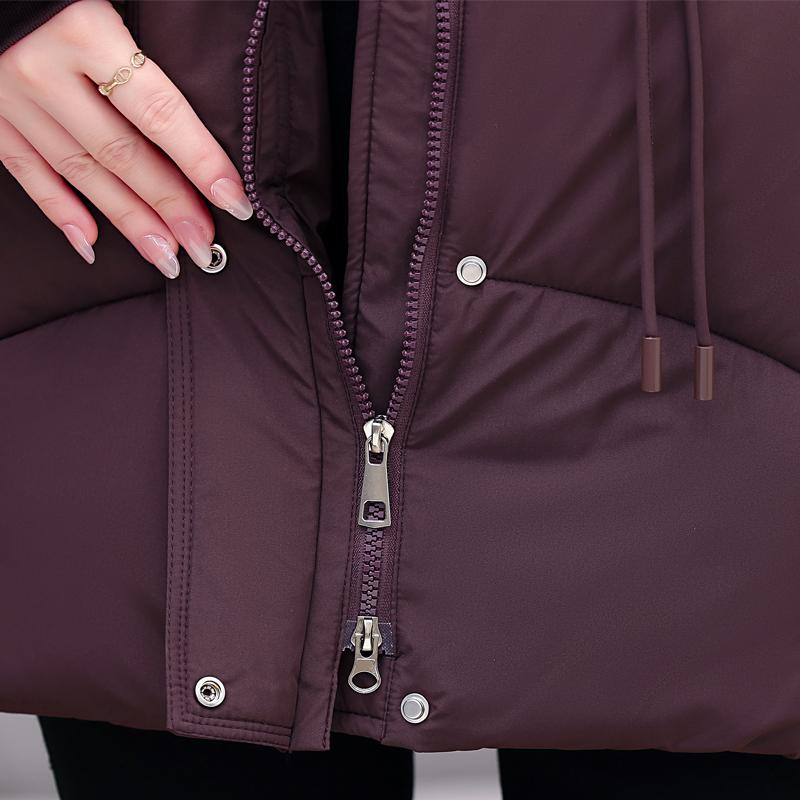 Móda Zimní kabát nadměrné velikosti XL-5XL Dámské dlouhé parky s kapucí Hřejivé Silné Středního věku