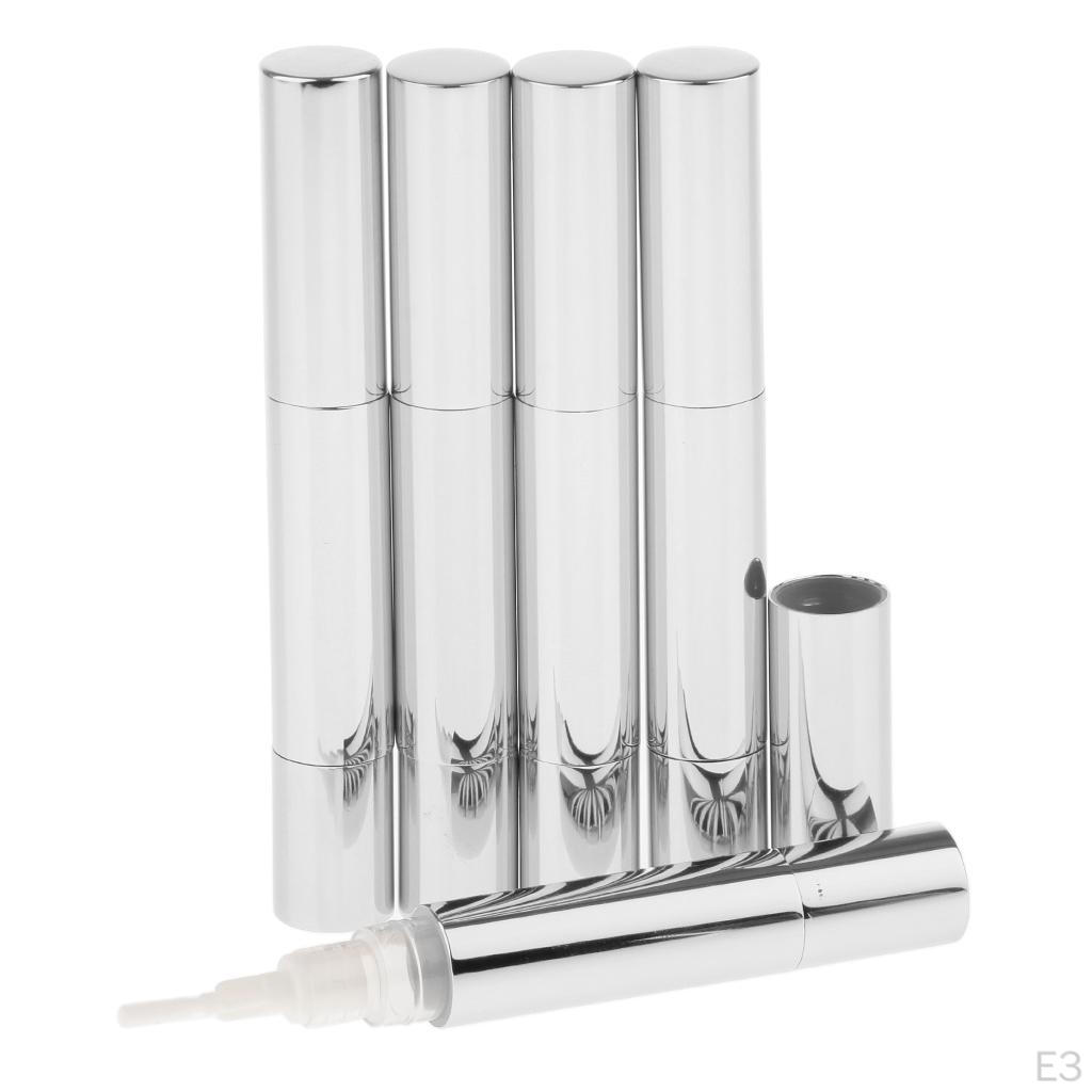 3ml/5ml Penna Vuota in Alluminio Twist Contenitore Olio Cuticole Cosmetico Tubetti Liquidi per Smalto per Unghie Confezione da 5