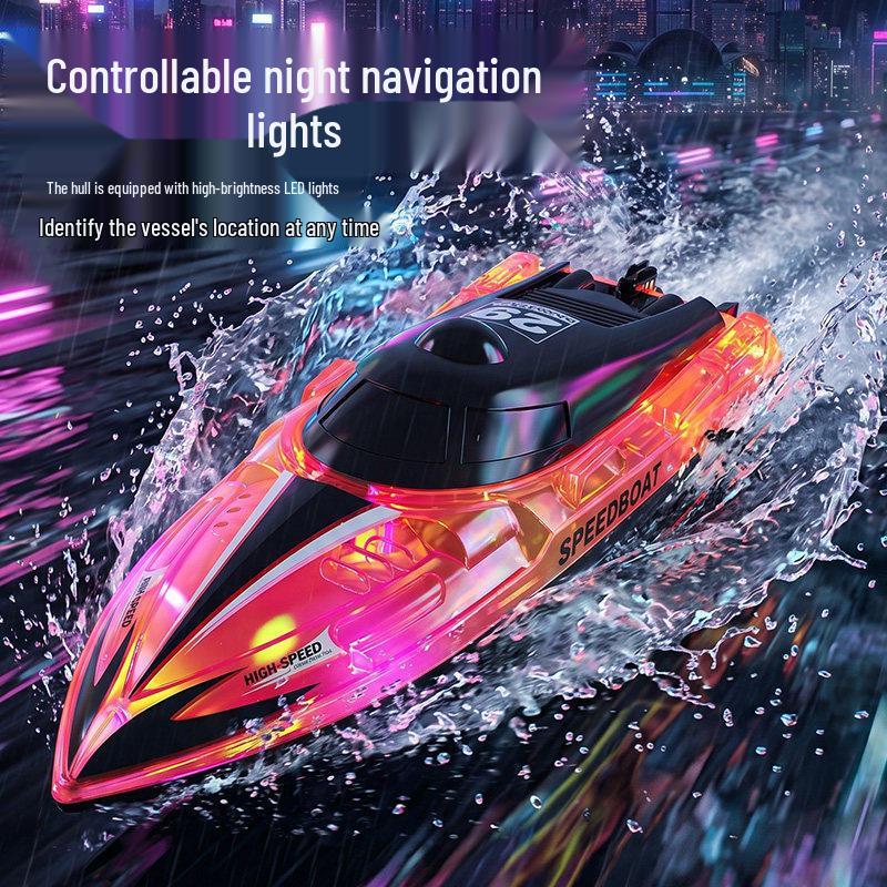RC Electric Remote Control Speedboat Toy for Kids - Black Technology