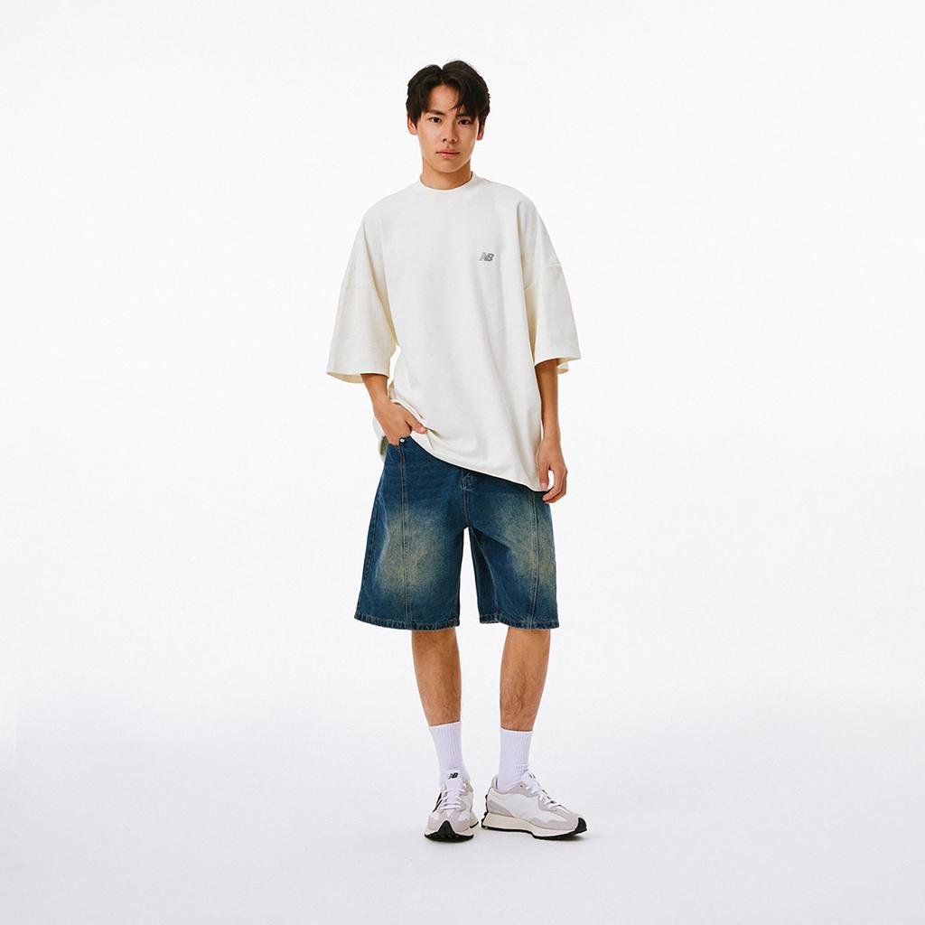 New Balance NB Logo Cotton T-shirt Asia Sizing 'White' Unisex AMT41333-CIC