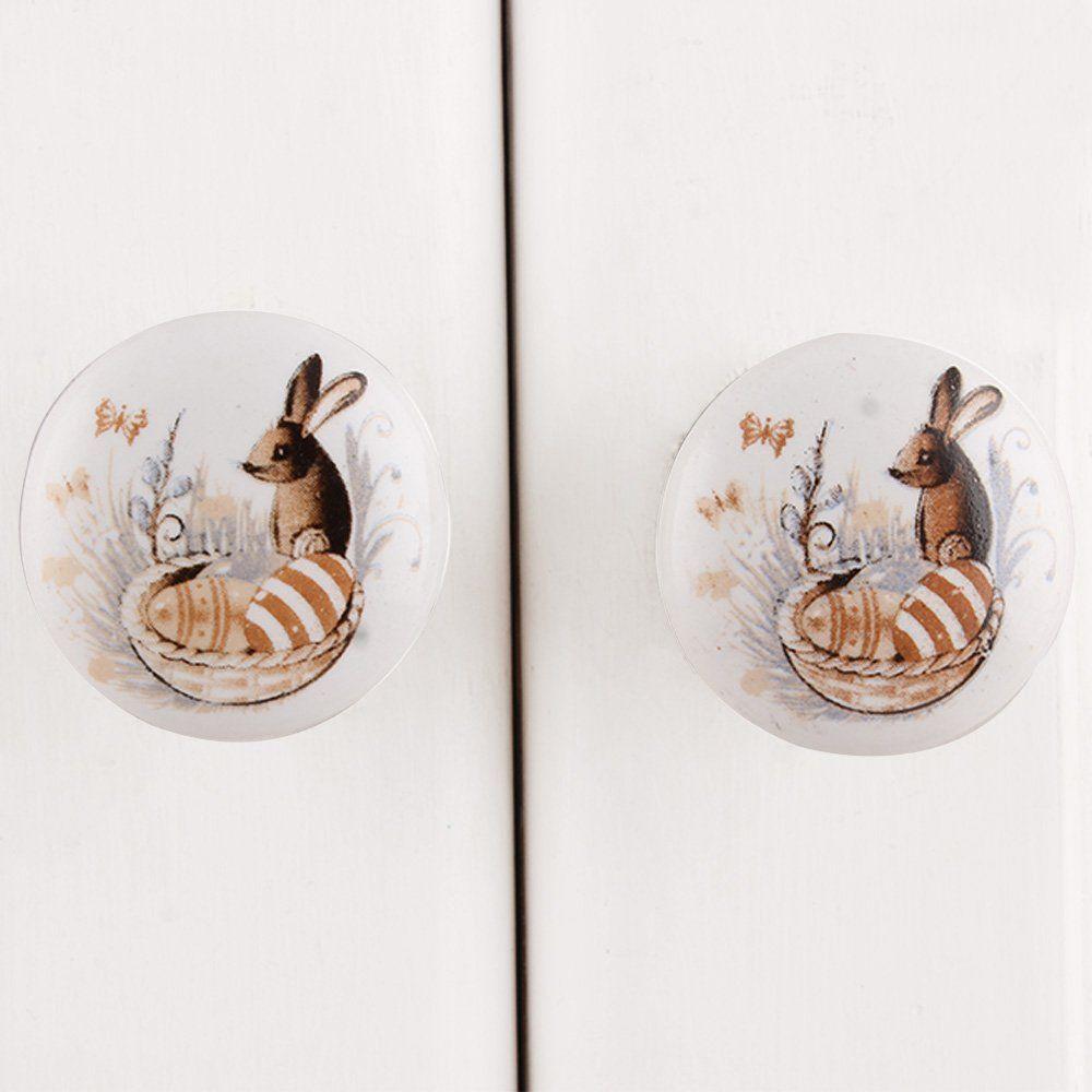 8 Pack Multicolor Squirrel Flat Ceramic Drawer Knobs for Kitchen Cabinet Hardware Door Pulls Decorative Dresser Luxurious Fine