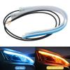 2pcs 60cm Car DRL Flexible Waterproof Headlight LED Strip Universal Auto Headlights RGB Turn Signal Yellow Brake Flow Lights