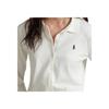 Polo Ralph Lauren Solid Color Polo Collar Button Long Sleeve Knit Sweater Women Sweater White WMPOSWENDW20438-100