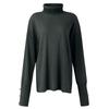Women's Turtleneck Top Loose Pullover Button Up Long Sleeve Color Knit Bottoming Shirt