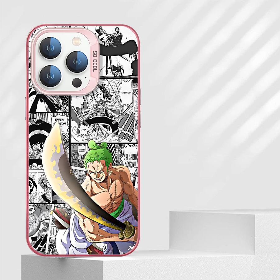 

Soft Shell Case for iPhone 14 15 16 Plus 11 12 13 Pro Max 16e One Piece Comic ZORO iPhone 14