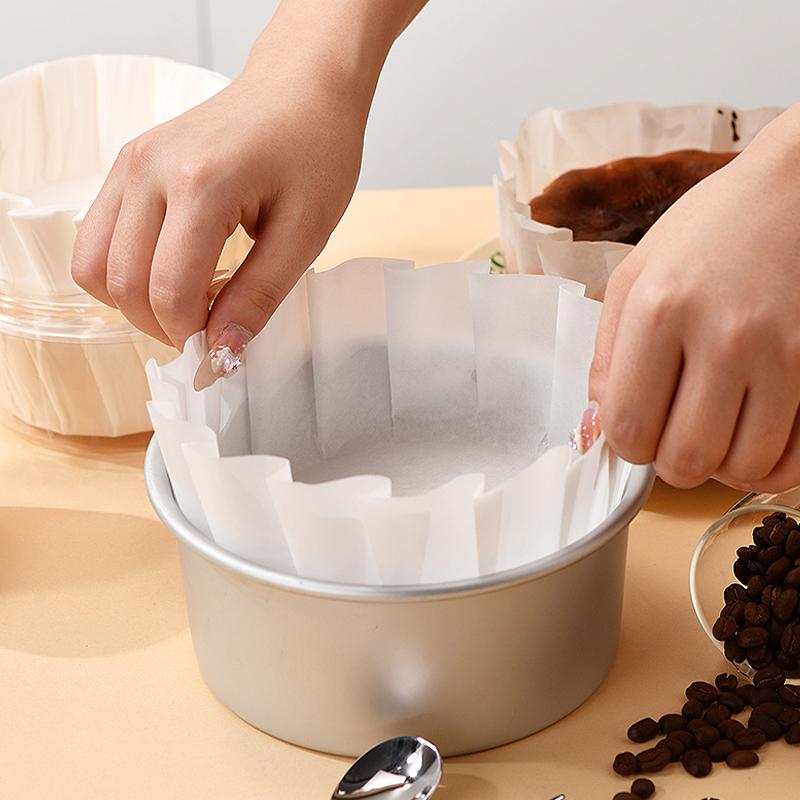 50pcs 4 6 8inch Foldless Cupcake Liner Baking Cup For Wedding Party Muffin Cake Mold Paper Cup Oilproof Cake Wrap