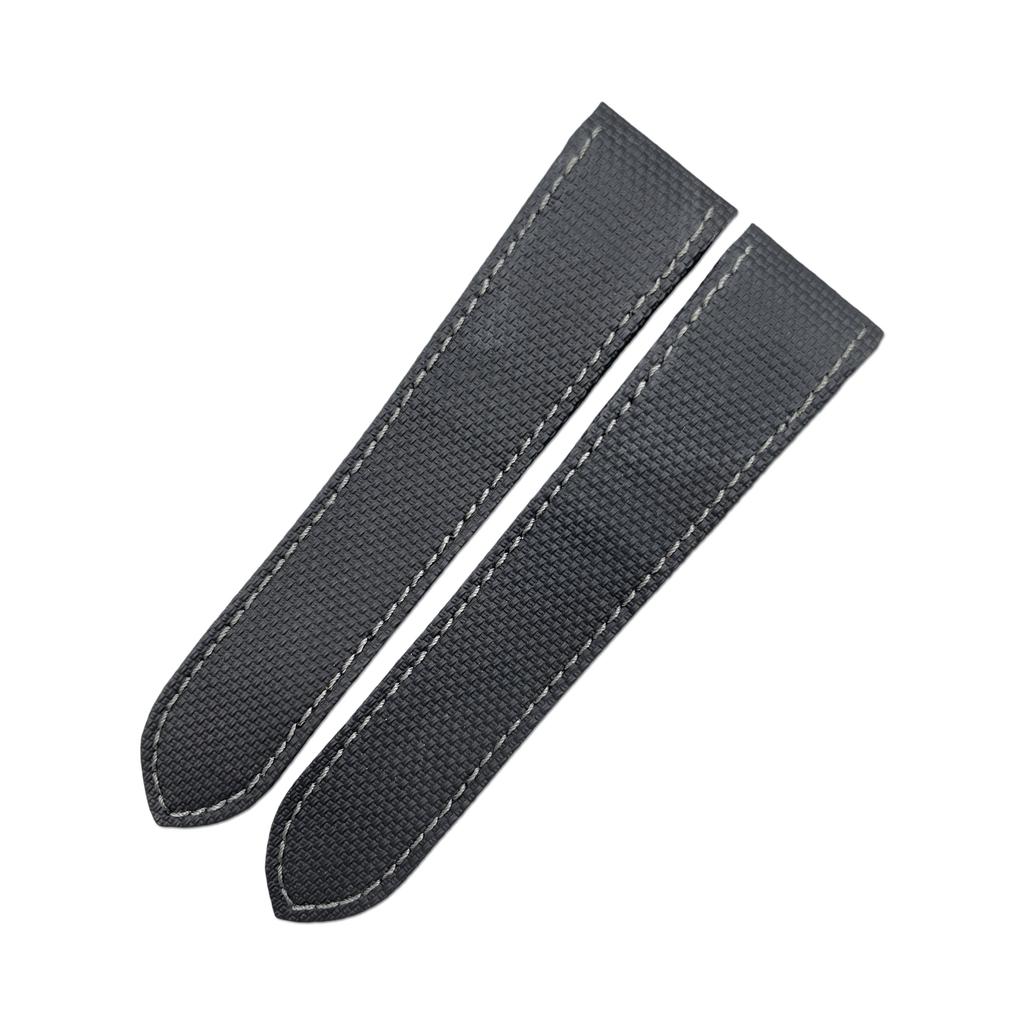 20mm 23mm Kundenspezifisches FKM-Gummiarmband für Cartier Santos Neues Fluorkautschuk-Uhrenarmband Tank SANTOS 100 Uhrenarmband mit Lederunterseite