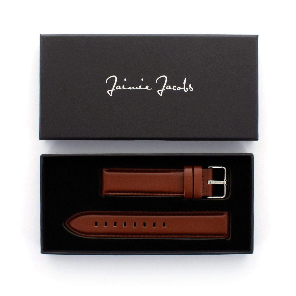 Jaimie Jacobs LEHEL SCHWABING MAXVORSTADT Watch Made in Germany Strap, (Leather strap Brown, buckle Silver)