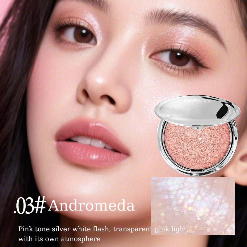 

Пудра-хайлайтер с мелким глиттером, деликатная монохромная перламутровая, для сияния лица, мерцающая пудра для макияжа