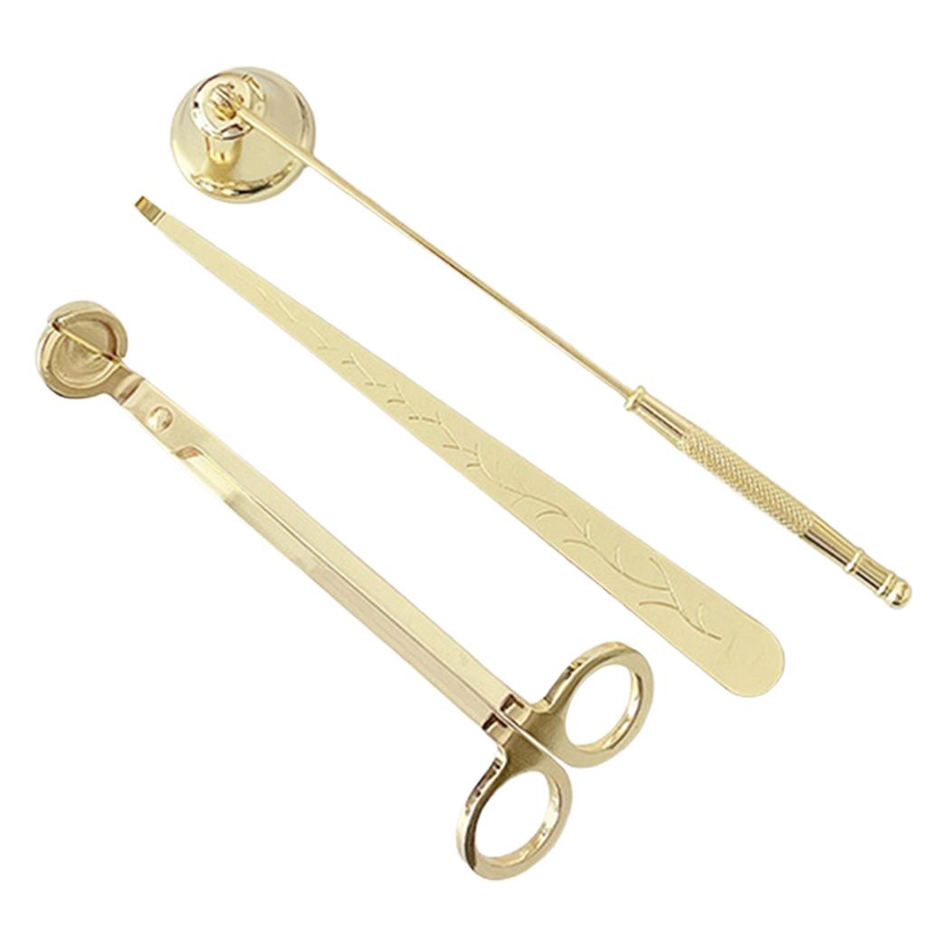 3PCS Candle Wick Trimmer Set Candle Extinguishing Device Stainless Steel Scissors Hooks Candle Accessories Home Care Candle Tool