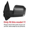 For Ford F150 F-150 2015- Car Replacement Rearview Side Mirror Cover Wing Cap Exterior Door Rear View Case Trim Black Silver