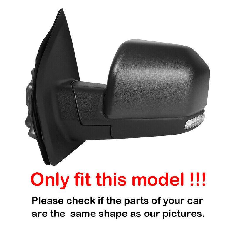 For Ford F150 F-150 2015- Car Replacement Rearview Side Mirror Cover Wing Cap Exterior Door Rear View Case Trim Black Silver