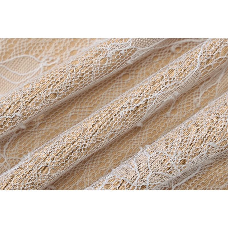 Women's Spring Sexy Strapless Splicing Lace Tall Slim Slit Long Dress