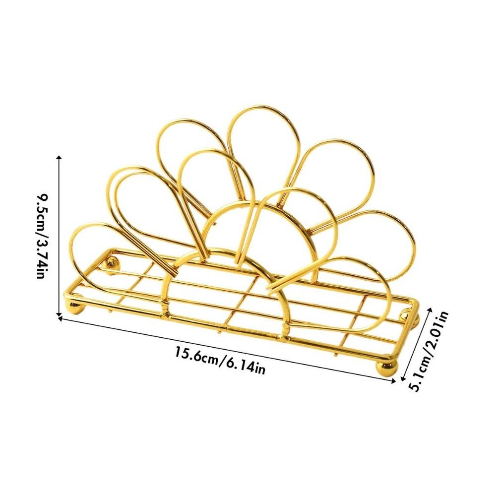 Portatovaglioli Metallico Durevole Fiore Dorato Decorativo Portatovaglioli da Tavolo Dispenser Elegante per Cucina Tavola da Pranzo