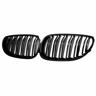 Glanzend Zwart Voorste Nierrooster Grille Kap Gaas Dubbele Lijn Grille Voor BMW 5 Serie E60 M5 E61 520i 545i 550i 535i 2003-2010