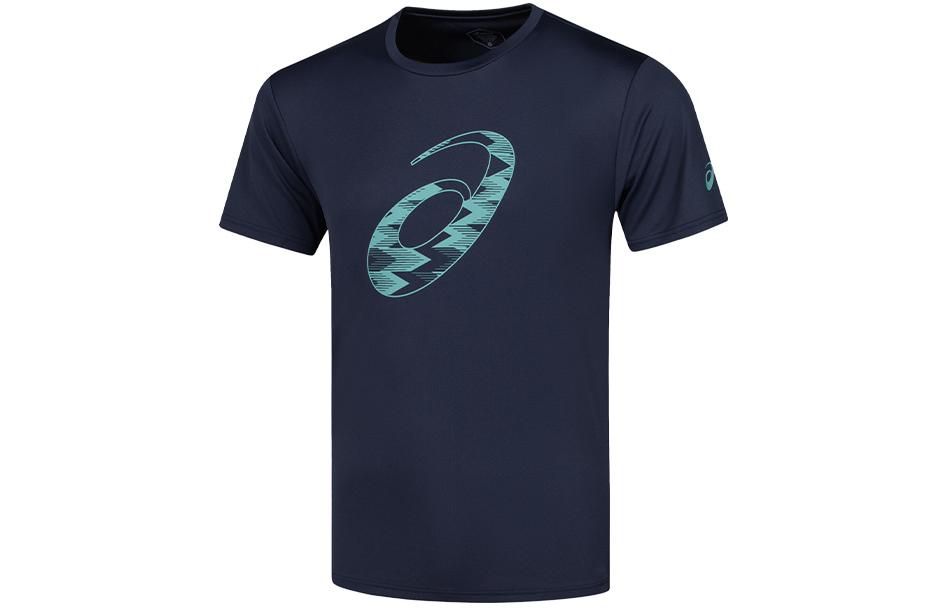 ASICS T Shirts Men s Dark Blue Crew Neck Moderate 2031E615-402 M