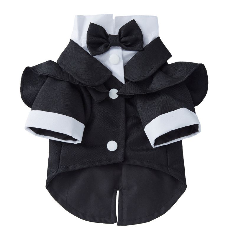 

2024 Одежда для собак Платье Рубашка Костюм Товары для питомцев Тедди Осень Полиэфирное волокно Галстук Костюм Щенок Океан -LFXZ27 Black XL