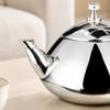 FoodGrade Stainless Metal Kettle Polished Steel Tea Glossy for Office, Entertaining