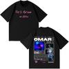 Rapper Omar Courtz Por Si Manana No Estoy Album Tour 2026 Print T-Shirts Herren Damen Mode Vintage T-Shirt HipHop Freizeit T-Shirts