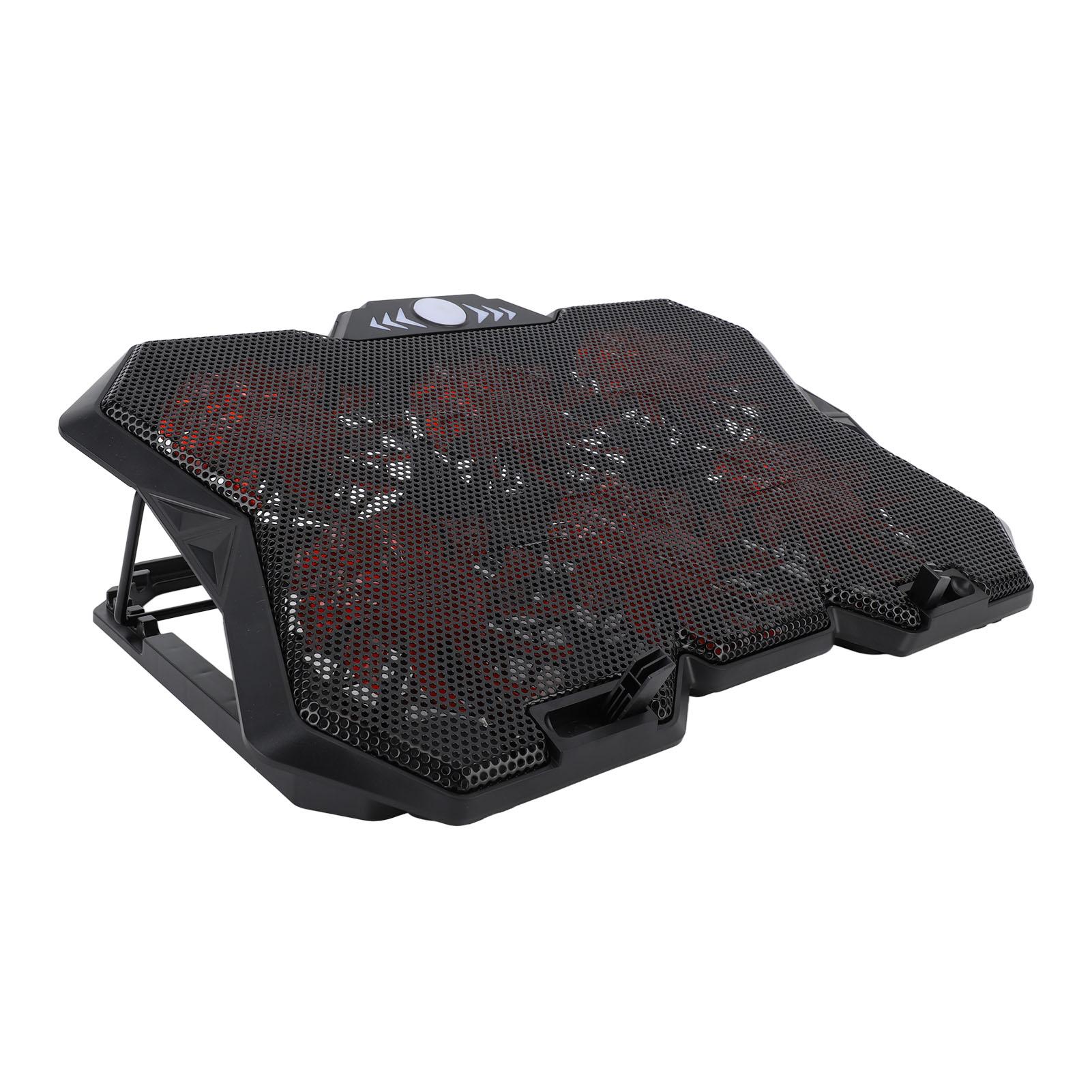 

Охлаждающая подставка для ноутбука с 6 регулируемыми по высоте уровнями, RGB-подсветкой, бесшумными 6 вентиляторами, металлической сеткой, для игрового ноутбука, охлаждающая подставка для компьютера, для нижней части