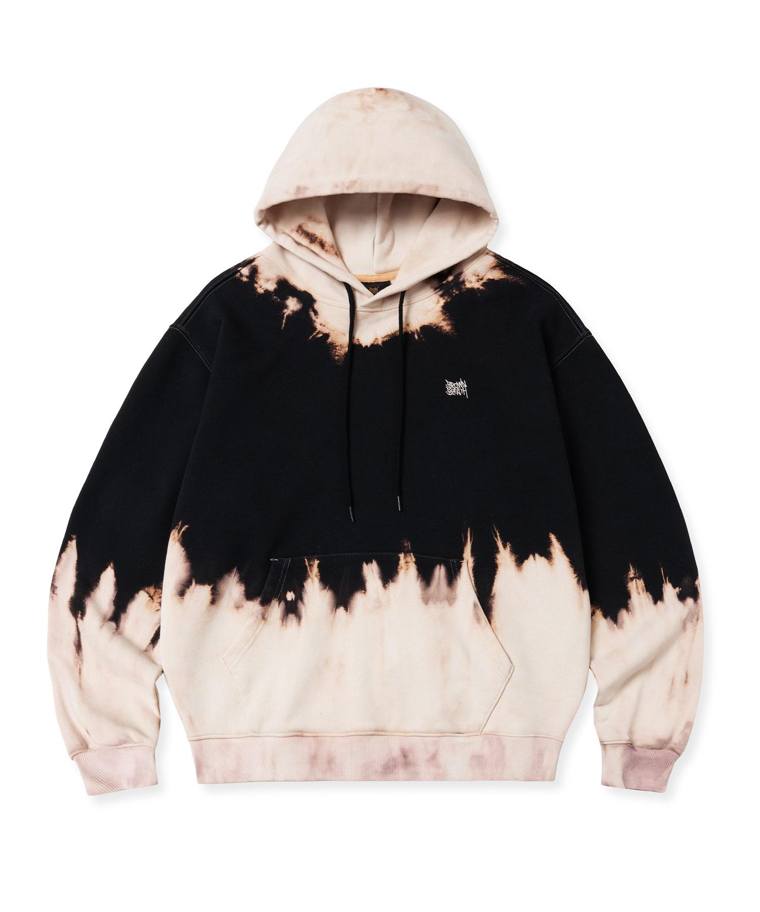 Brown Bless Pigment Blur Tag Hoodie - Yellow Beige Yellow Beige/S