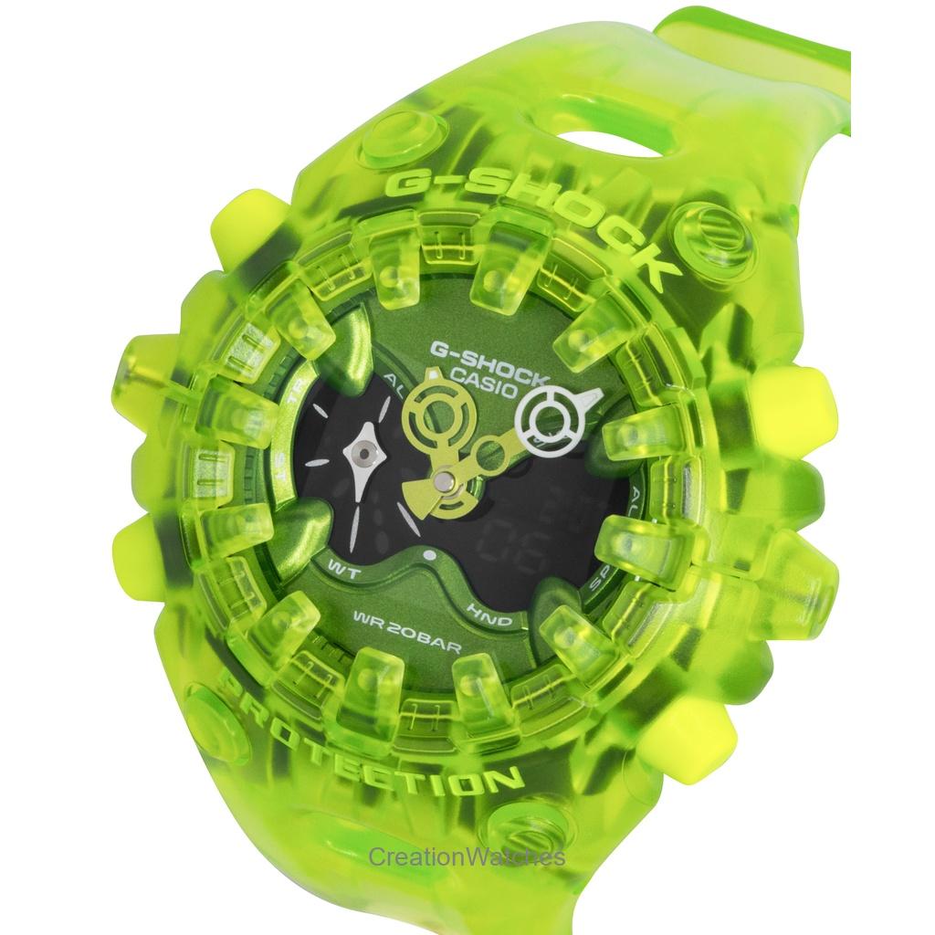 Casio G-Shock Cinturino in Resina Analogico Digitale Quadrante Verde Quarzo GA-V01SKE-3A Orologio da Uomo 200M