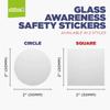 24 x Etched Glass Safety Windows Stickers - 2 inch Round Awareness Decals for Sliding Doors, Glass Panels, Balconies, Shower Door and Partitions