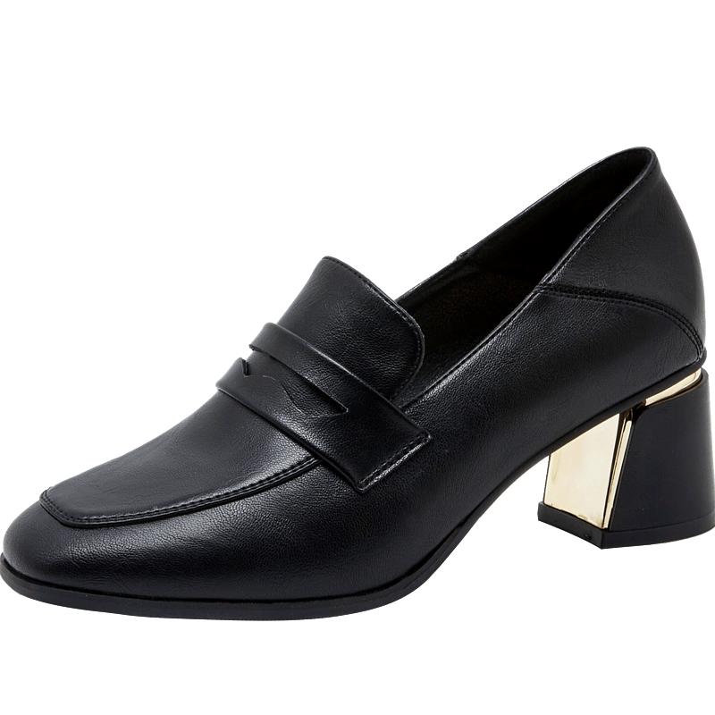 ZHR Women s D118 Elegant Square Toe Block Heel Pumps 220