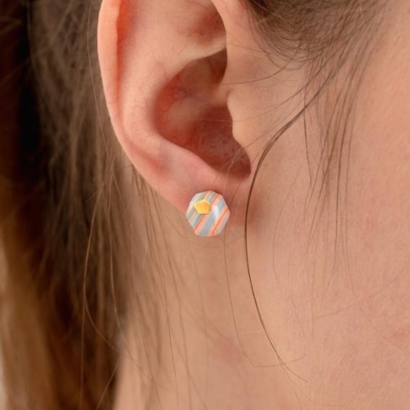 Cerabonito Stratum Bothside Pearl Earring (summer)