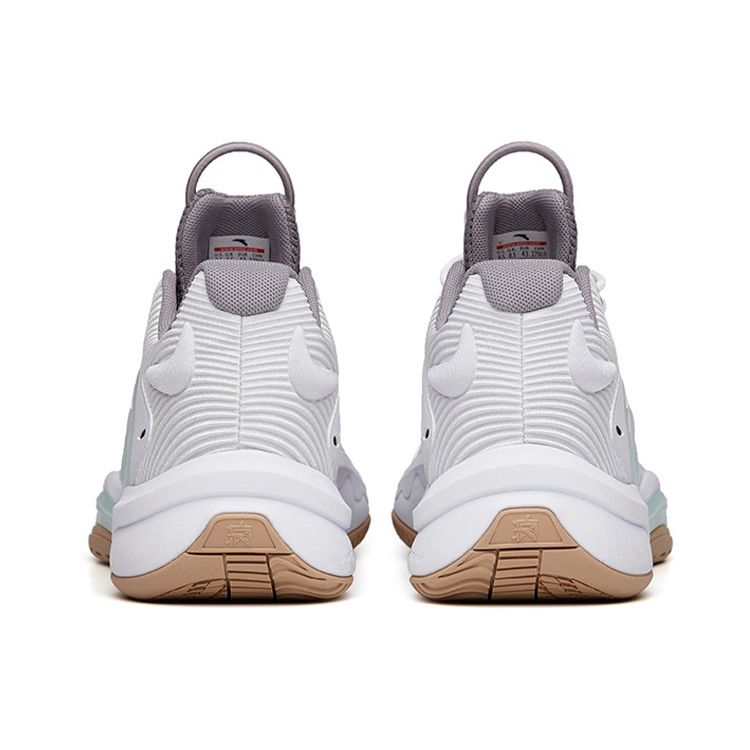 Anta Heat Wave 3 Shock Absorption Non-Slip Low-Top Basketball Shoes Men sneaker Gray White 112131608-5