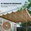 Canopy for 3 x 3 m Retractable Pergola, 250 x 255 cm, Ecru