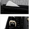 Crocodile Glossy Underarm Bag Women's Multi-Back Shoulder Bag
