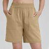 Women Casual Elastic Waist Shorts with Pockets Relaxed Fit Lightweight Drawstring Athletic Lounge Bottoms for Daily Wear
