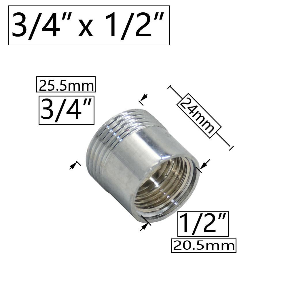 Brass 1/4" 1/2'' 3/4'' 3/8" 1" Male Female Refering Thread Connecter Copper Transition Coupling Adapter Garden Watering Fittings