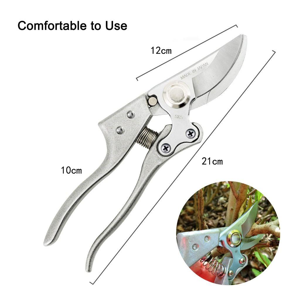 High Quality Steel Pruning Shears Rust-Resistant Snips Pruner Horticulture Tools Comfort Grip Scissors Flower