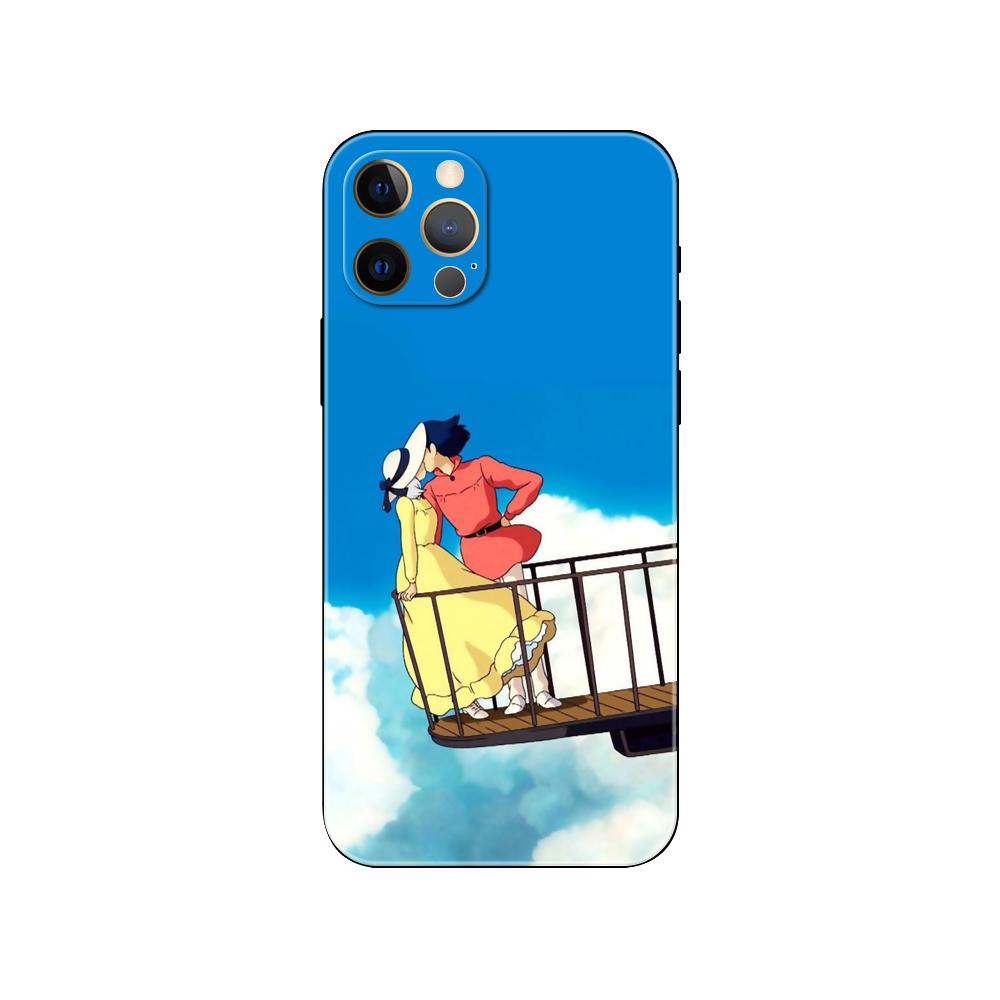 Howls Howl's Moving Castle phone case for iphone 14 se 6 6s 7 8 plus x 10 XR XS 11 12 13 mini pro MAX black tpu back cover