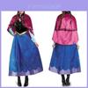 Incantevole Vestito di Carnevale della Principessa Anna con Mantello Staccabile per le Avventure Cosplay delle Bambine